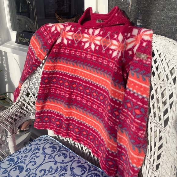 LL BEAN Women's Cozy Cottage Fleece, Funnelneck Pullover - Picture 3 of 5